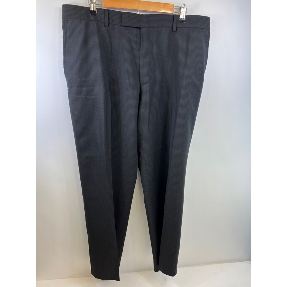 Boss Hugo Boss Virgin Wool Dress Pants, Subtle Black Pinstripe, Men's Size 38R